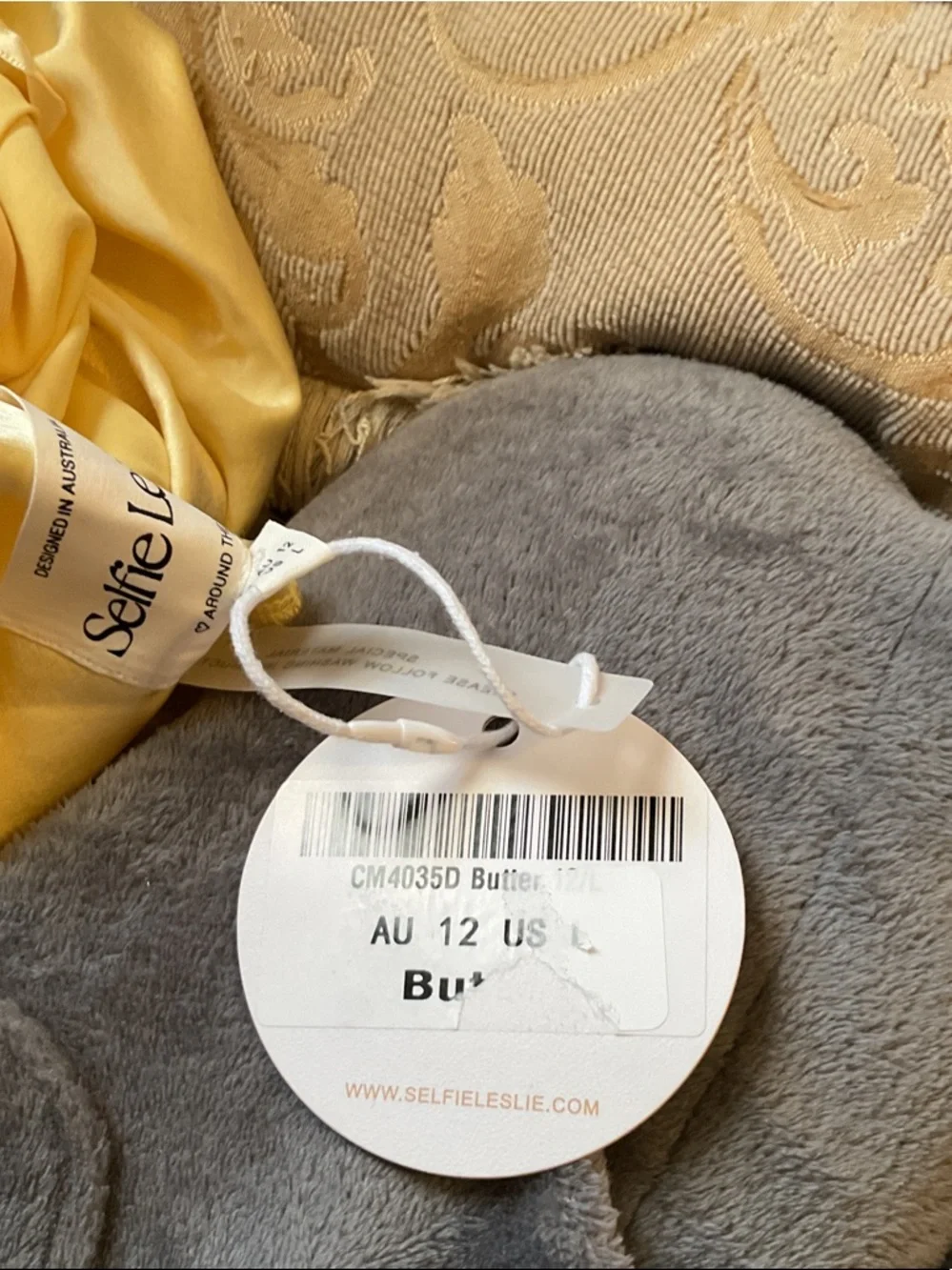 Selfie Leslie Satin Maxi Dress in Pale Yellow - Picture 7 of 7